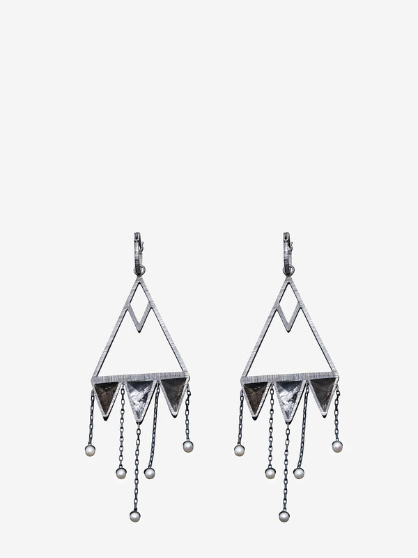 Sterling Silver & Multi-Gemstone Drop Earrings