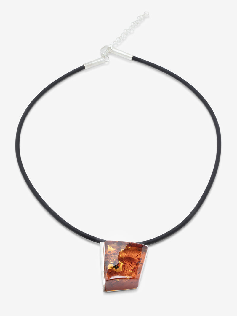 Nature Baltic Amber Necklace With Leather