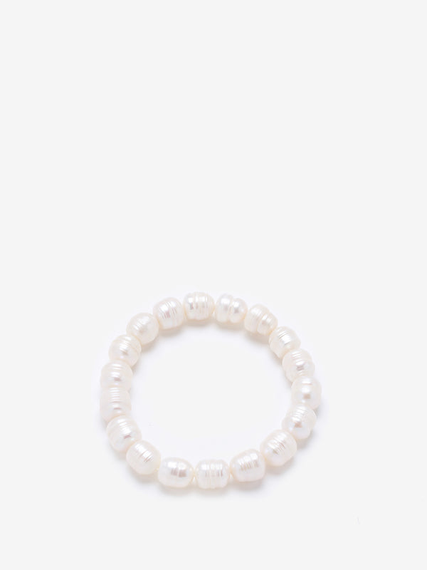 White Fresh Baroque Pearl Bracelet