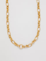 Two -Tone 18K Gold & Paper-Clip Chain Necklace
