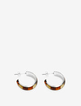 Natural Baltic Amber Hoops Earrings