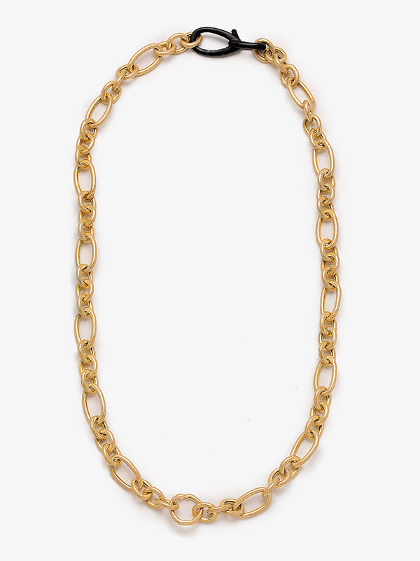 Two -Tone 18K Gold & Paper-Clip Chain Necklace