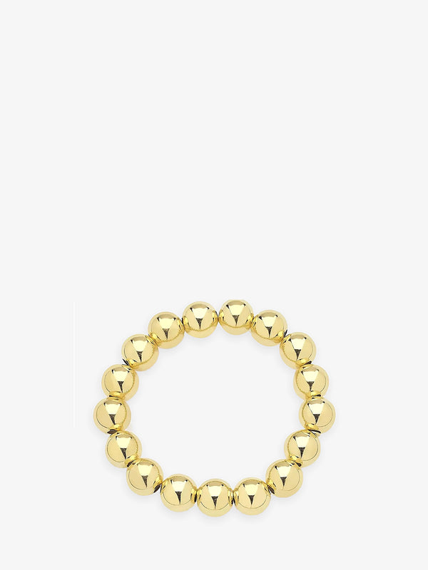 Medium 14K Filled Gold & Beaded Stretch Bracelet