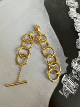 24K Gold Circles Chain Bracelet