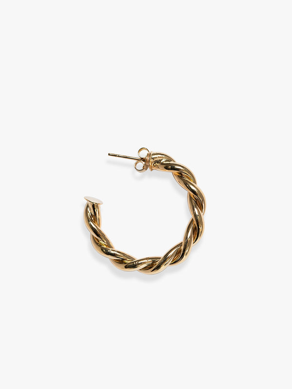 18K Gold Plated twist Hoop Earrings