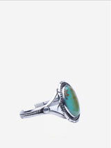 Navajo Kingman Turquoise Cuff Bracelet in Silver